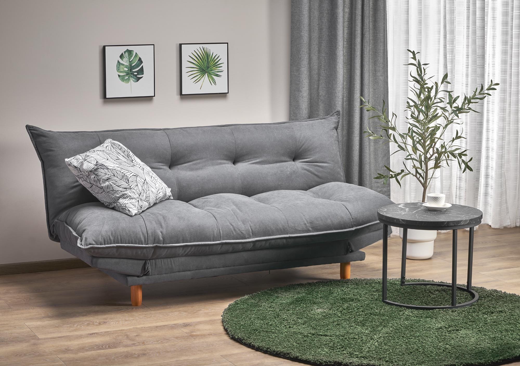 Halmar Divano Letto 3 posti in tessuto Pillow Grigio