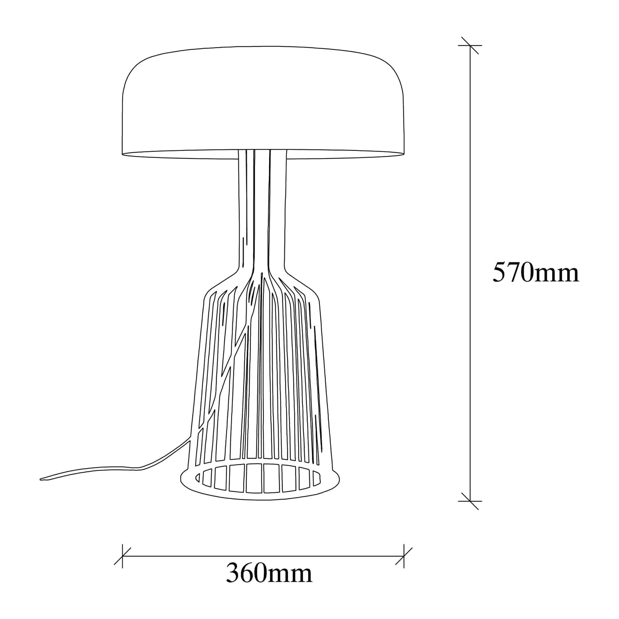 Asir Lampada da tavalo Fellini MR-123 Nero