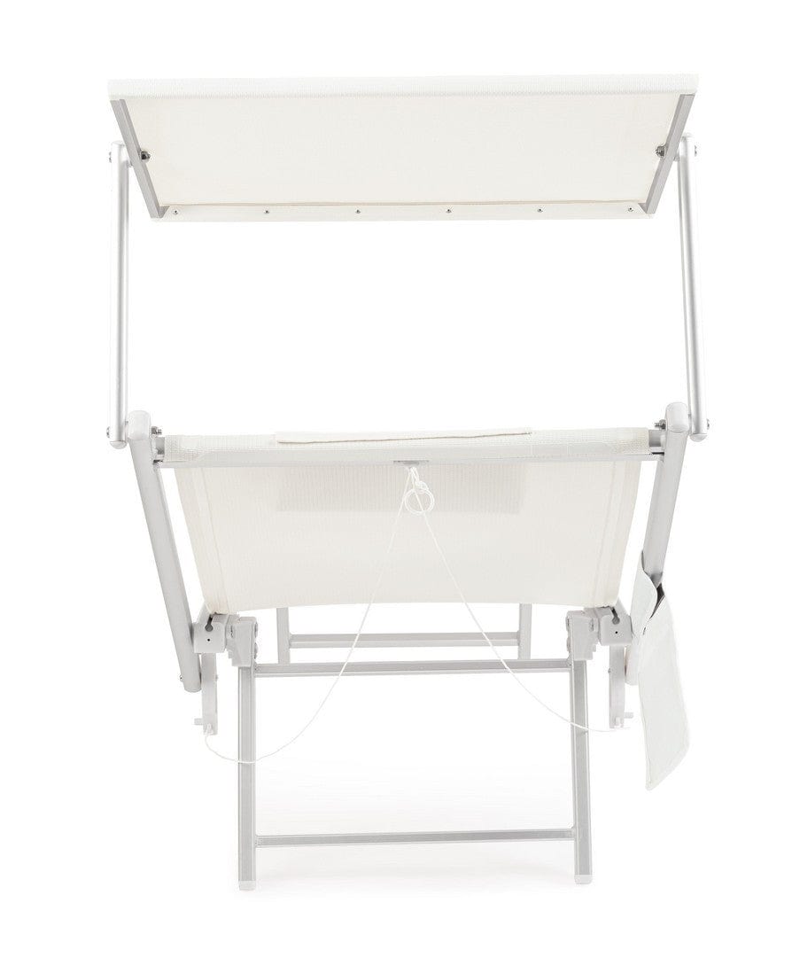 Bizzotto Lettino pieghevole da giardino Miramare Bianco