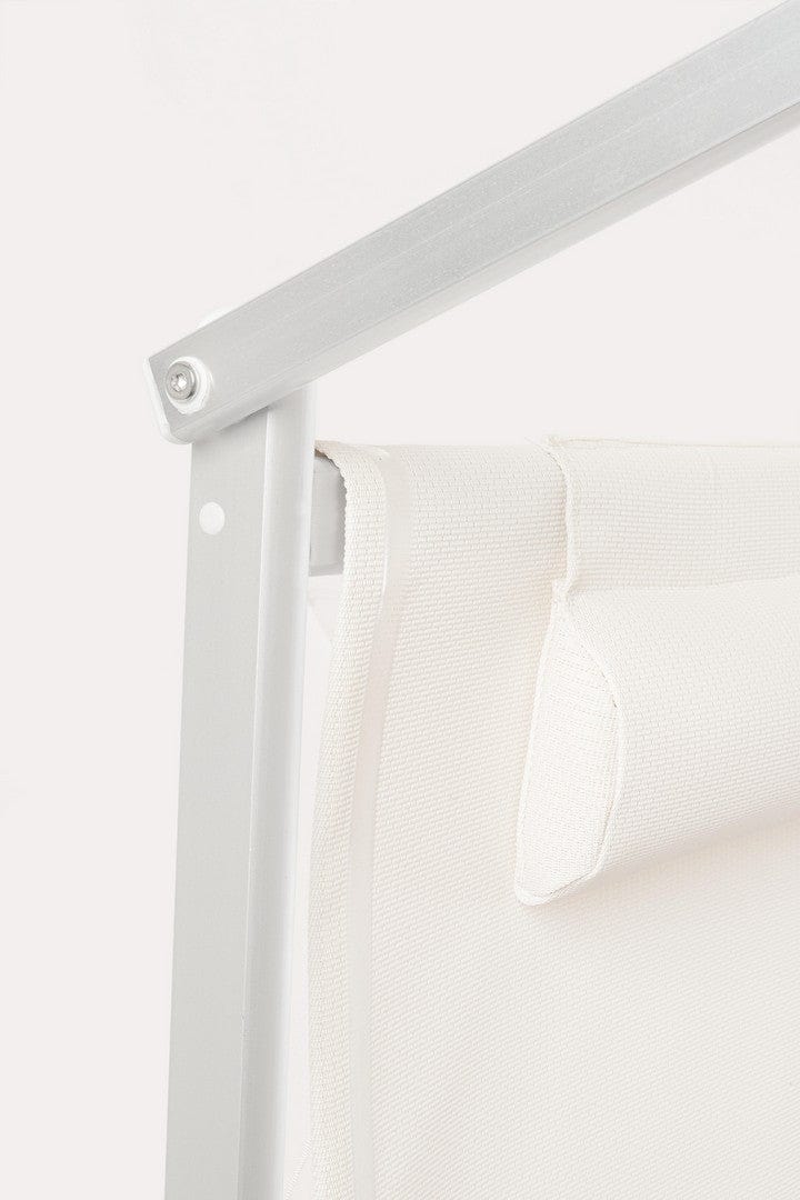 Bizzotto Lettino pieghevole da giardino Miramare Bianco