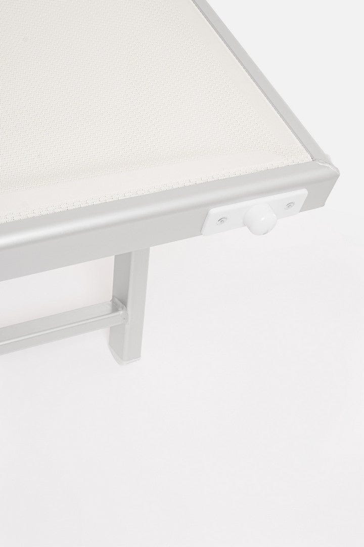 Bizzotto Lettino pieghevole da giardino Miramare Bianco