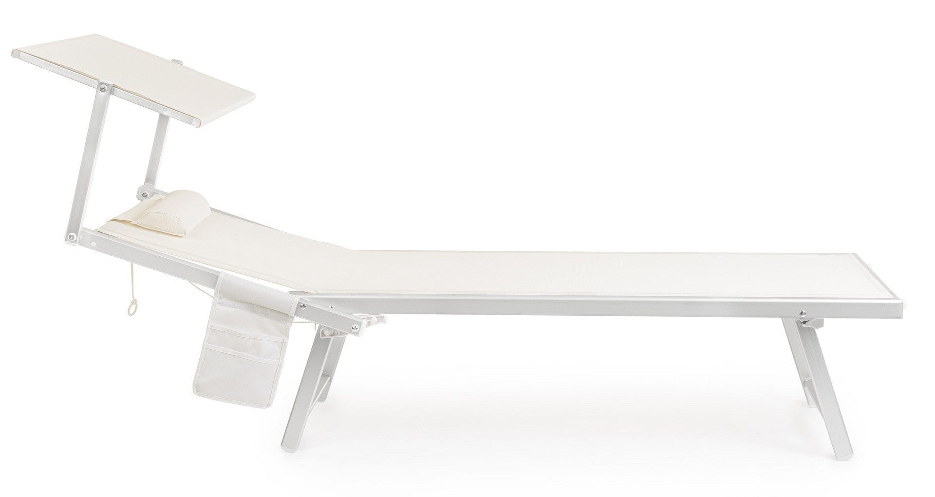 Bizzotto Lettino pieghevole da giardino Miramare Bianco