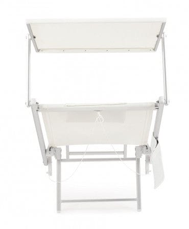 Bizzotto Lettino pieghevole da giardino Miramare Bianco