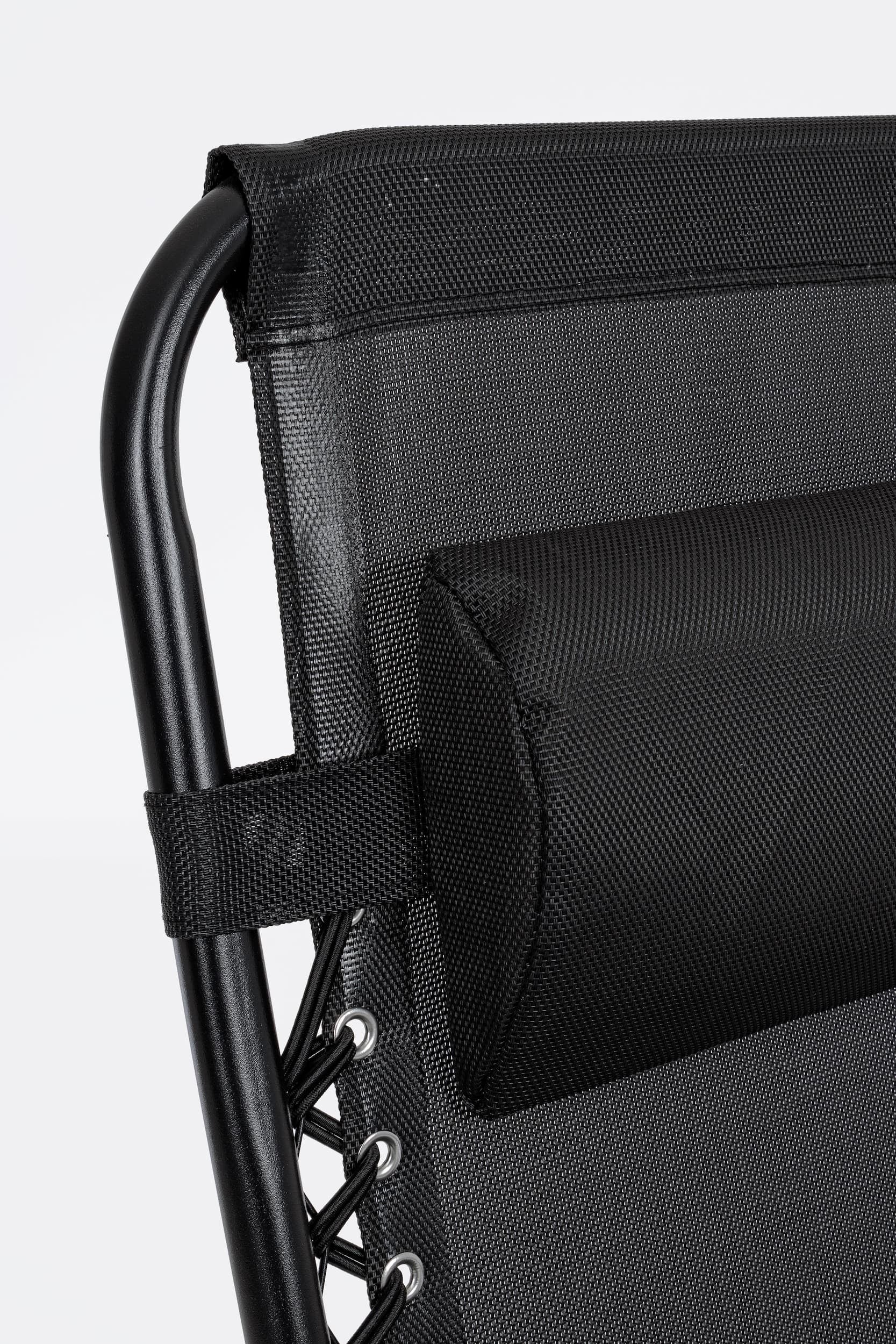 Bizzotto Lettino pieghevole da giardino Morgan Nero