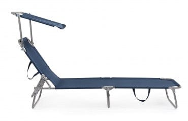 Bizzotto Lettino pieghevole da giardino Oristano Blu