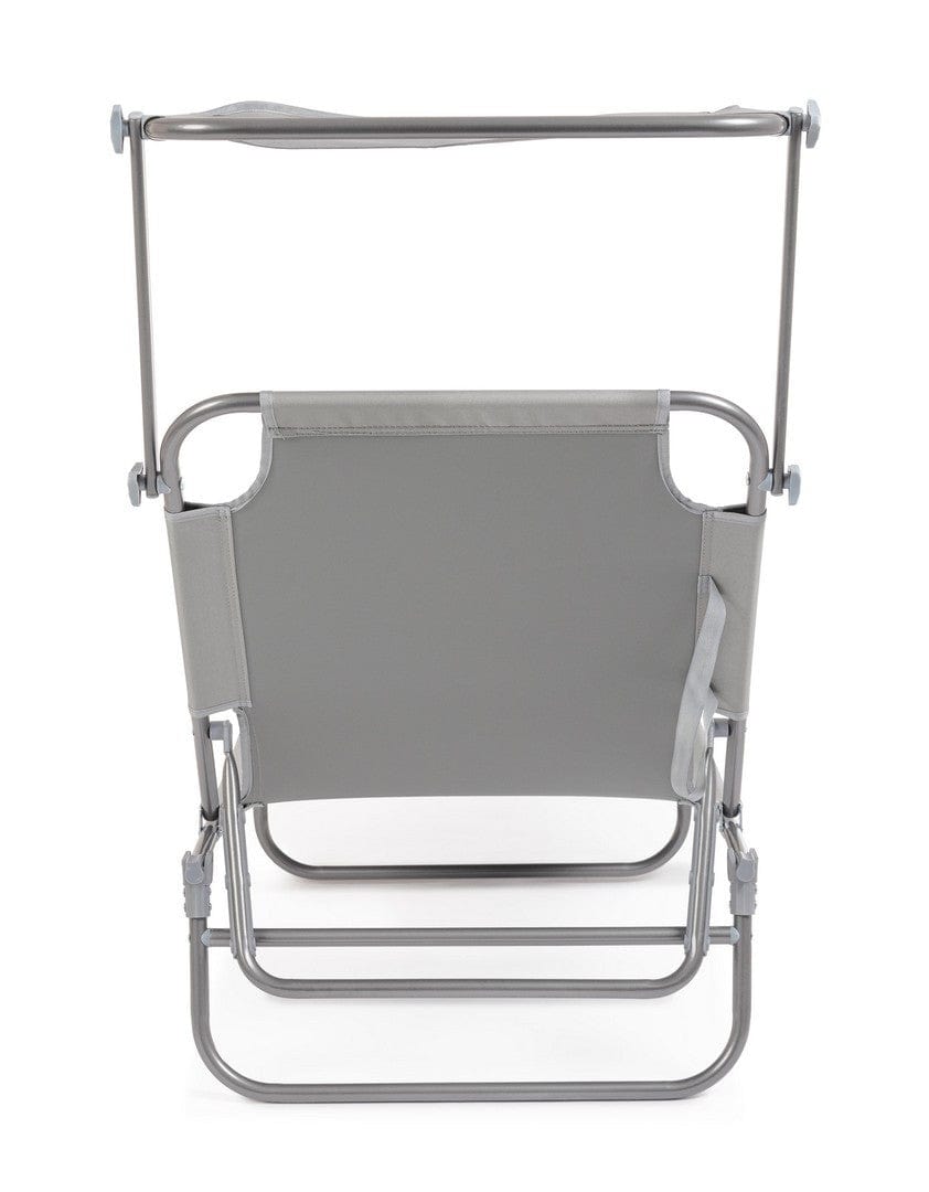 Bizzotto Lettino pieghevole da giardino Oristano Grigio