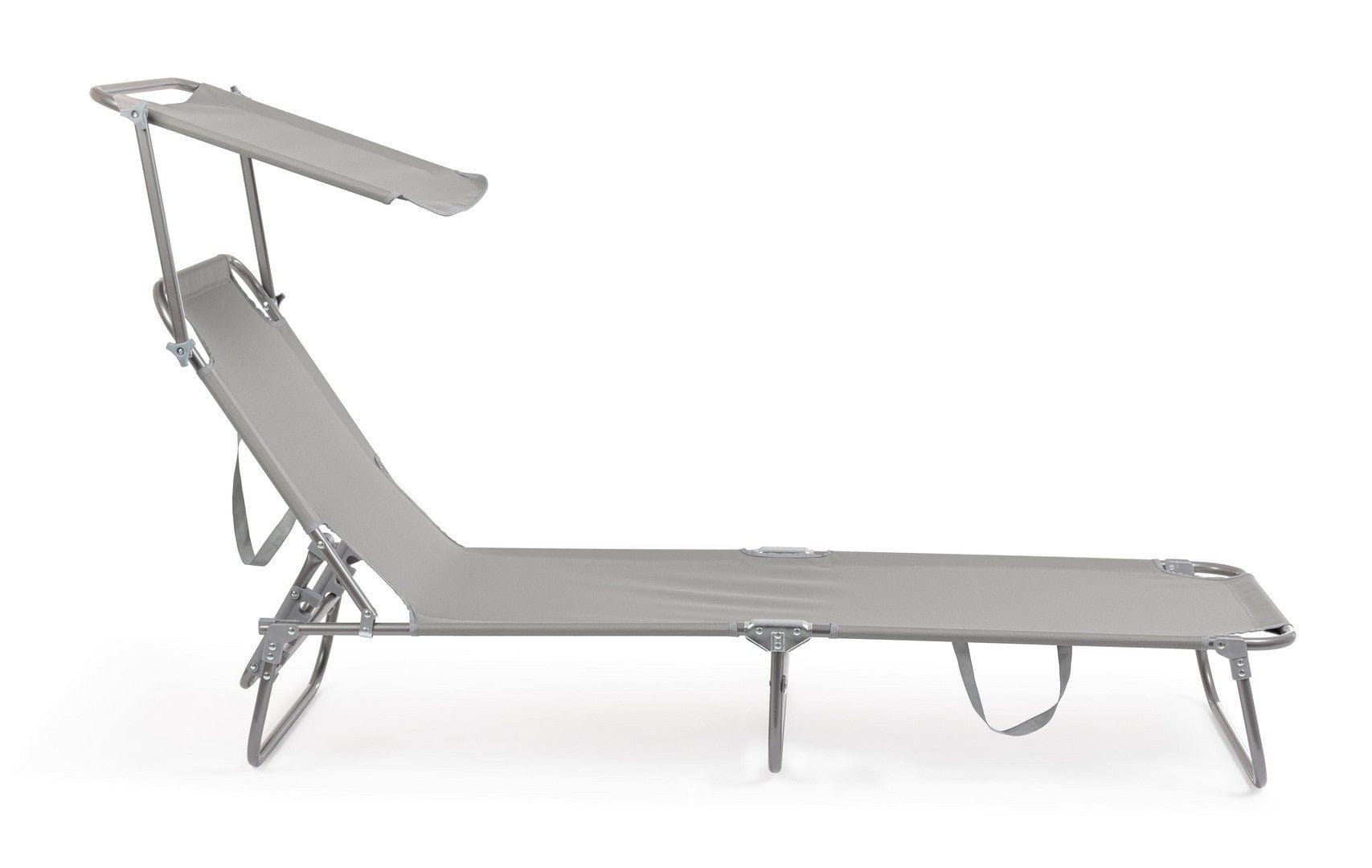 Bizzotto Lettino pieghevole da giardino Oristano Grigio