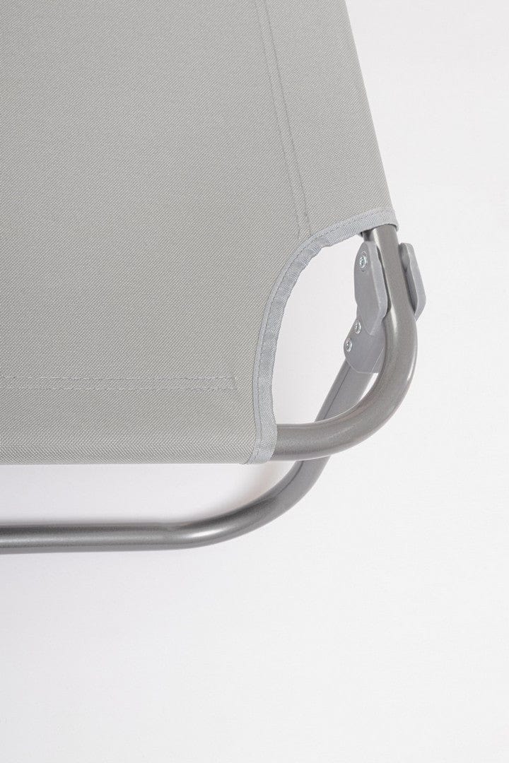 Bizzotto Lettino pieghevole da giardino Oristano Grigio