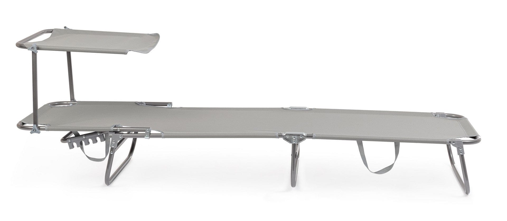 Bizzotto Lettino pieghevole da giardino Oristano Grigio