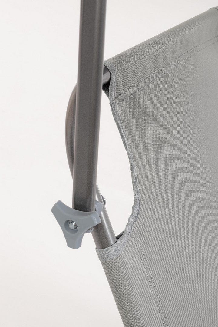 Bizzotto Lettino pieghevole da giardino Oristano Grigio