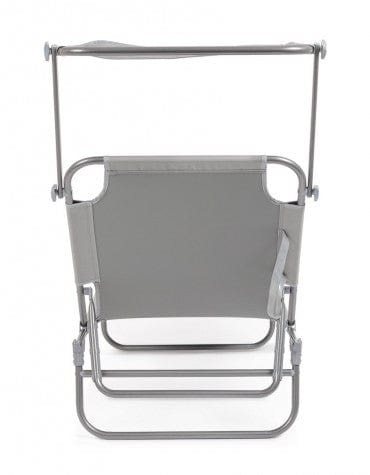 Bizzotto Lettino pieghevole da giardino Oristano Grigio