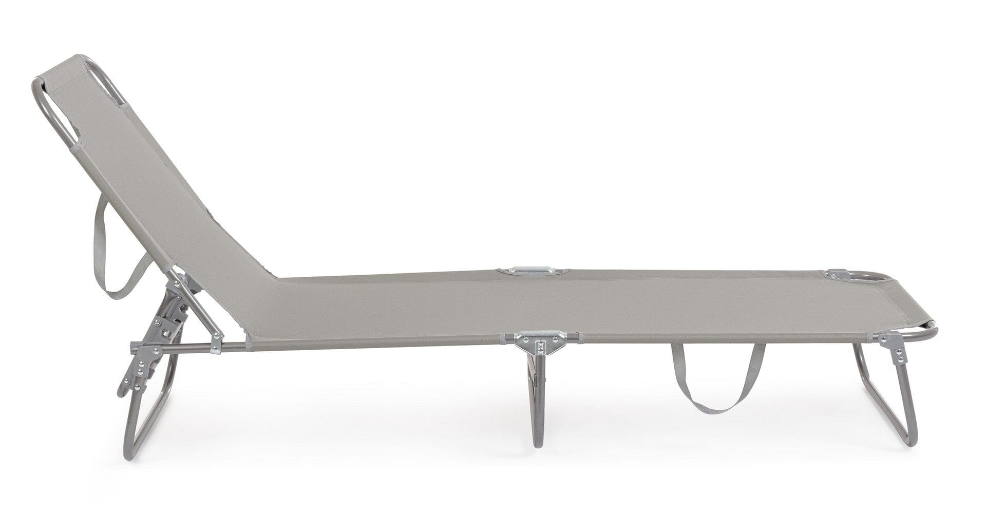 Bizzotto Lettino pieghevole da giardino Oristano Grigio