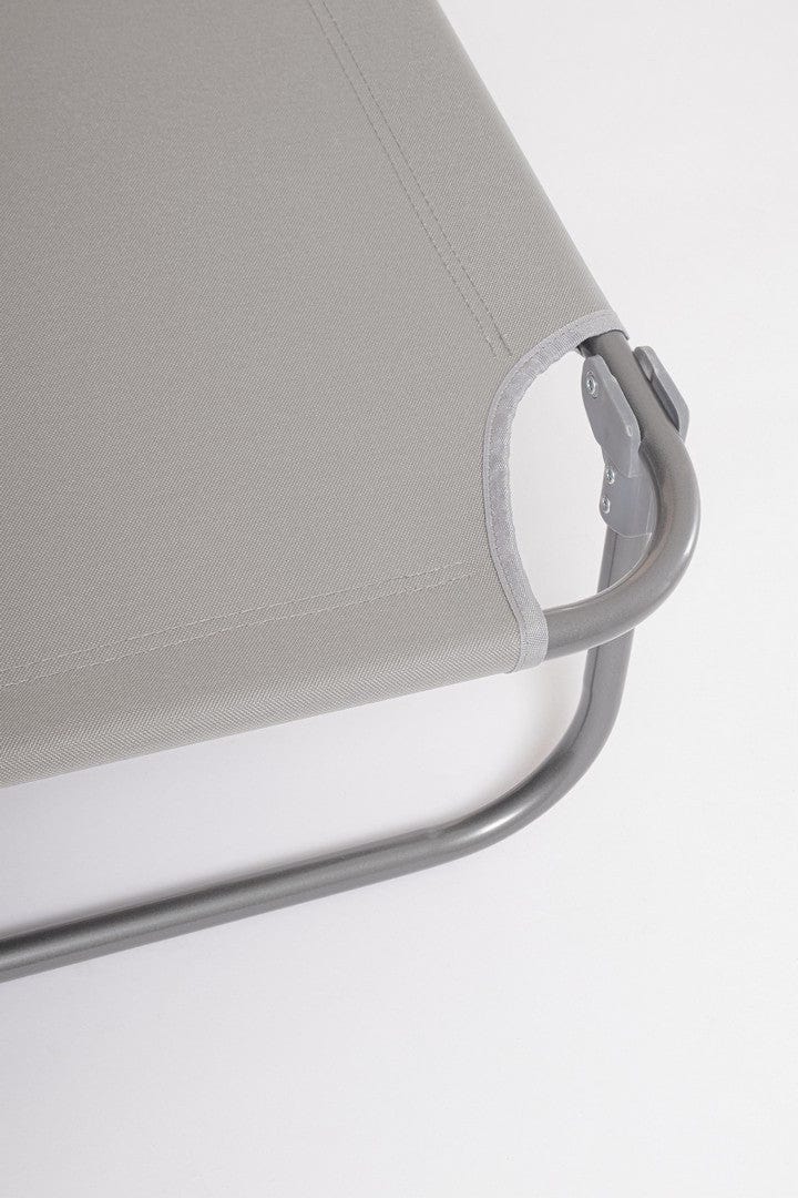 Bizzotto Lettino pieghevole da giardino Oristano Grigio