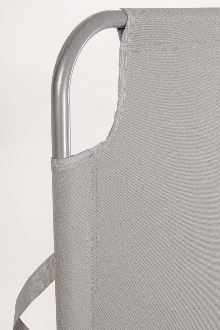 Bizzotto Lettino pieghevole da giardino Oristano Grigio