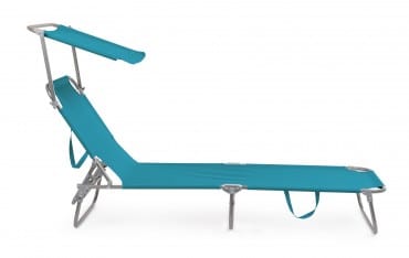 Bizzotto Lettino pieghevole da giardino Oristano Turchese