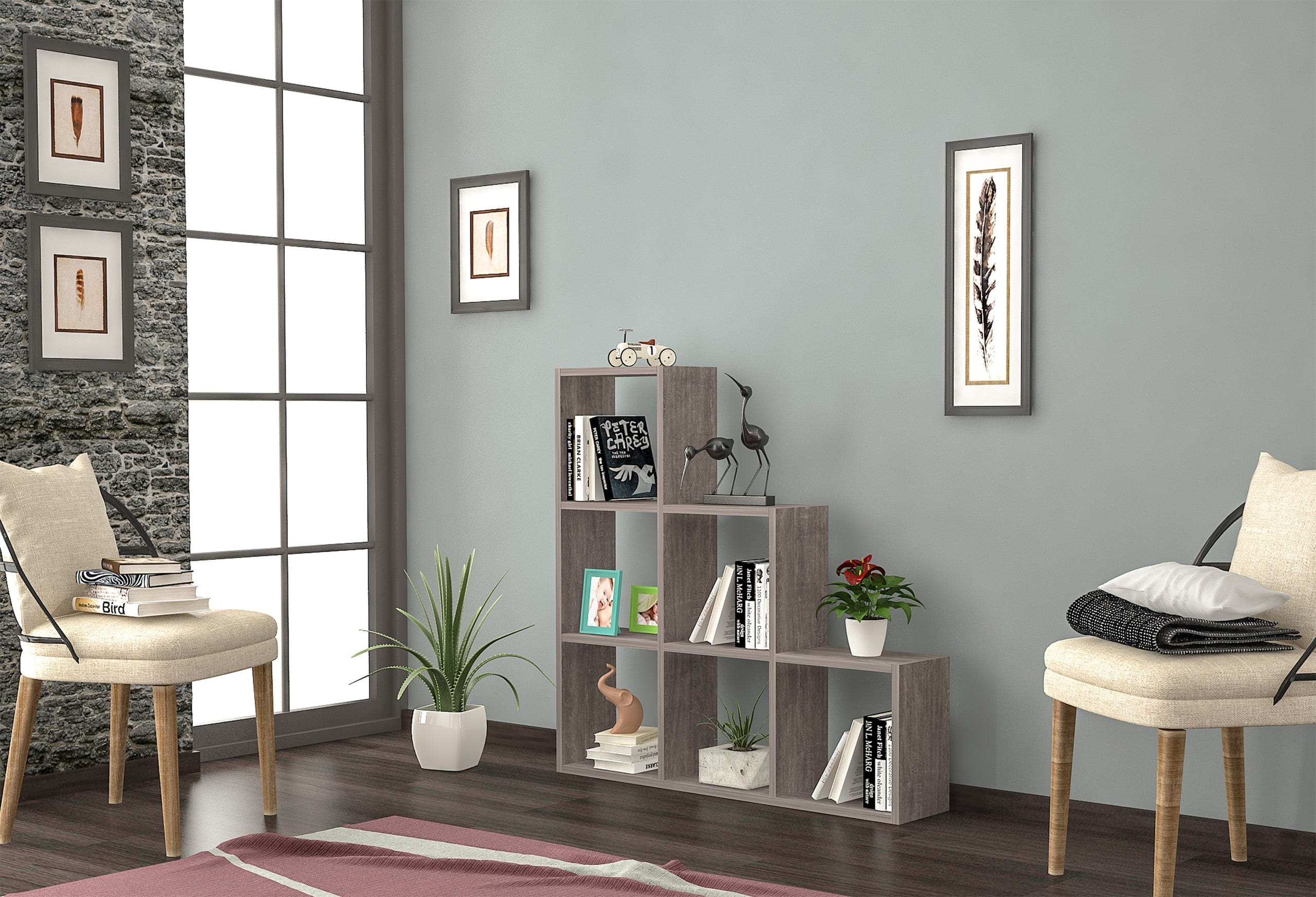 Libreria Elon Grigio