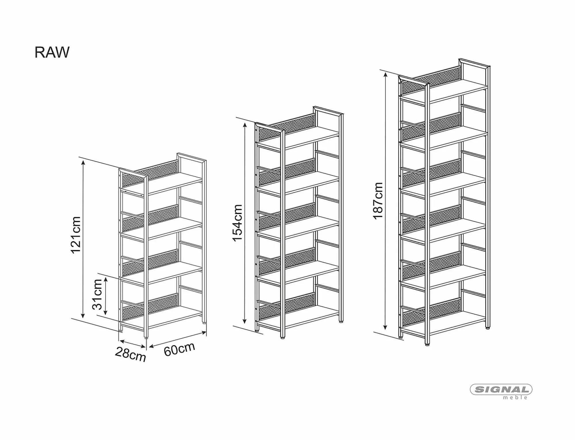 Libreria Raw R6 Quercia (2)