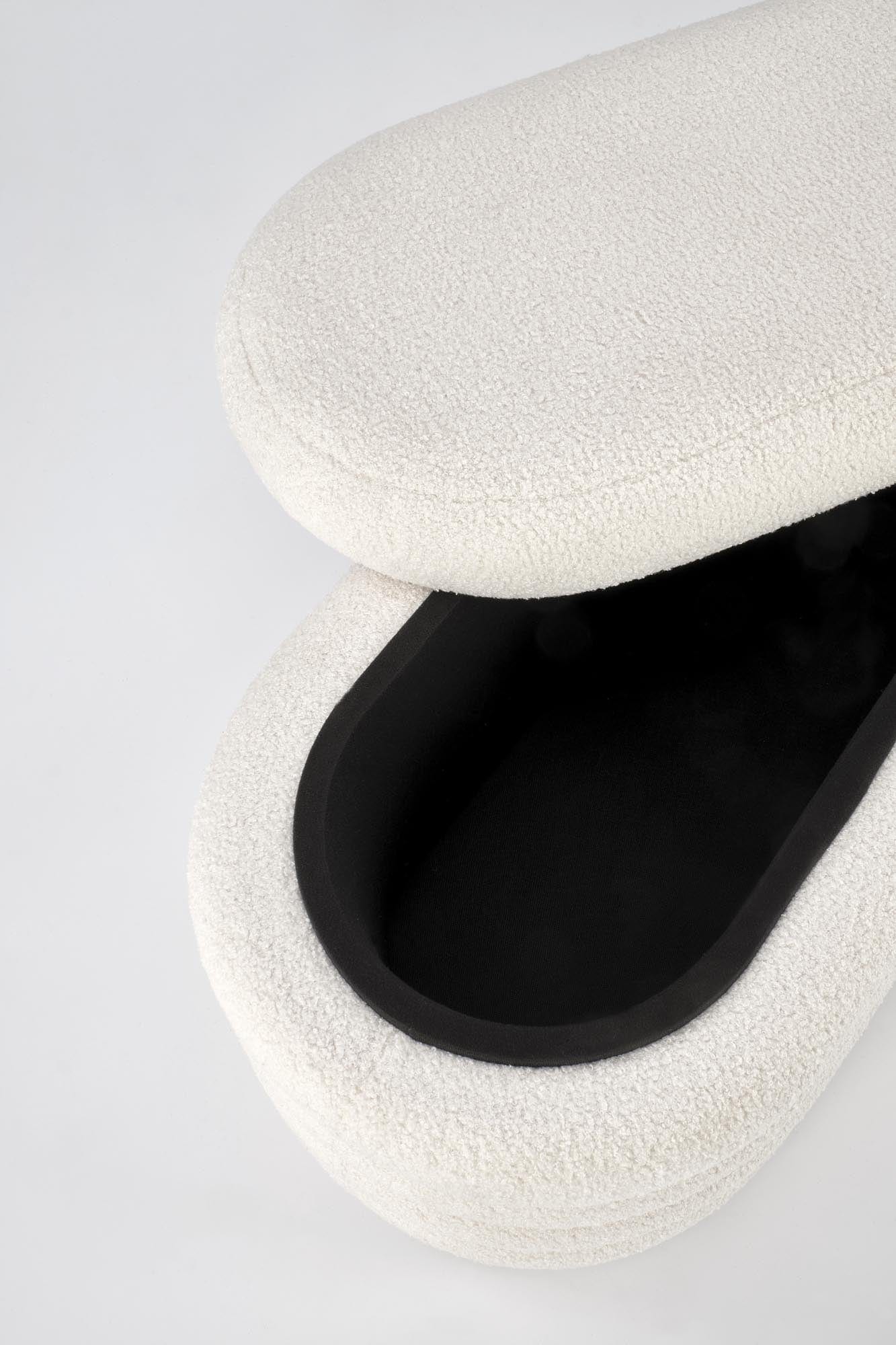 Halmar Panca con contenitore in tessuto Bliss Crema