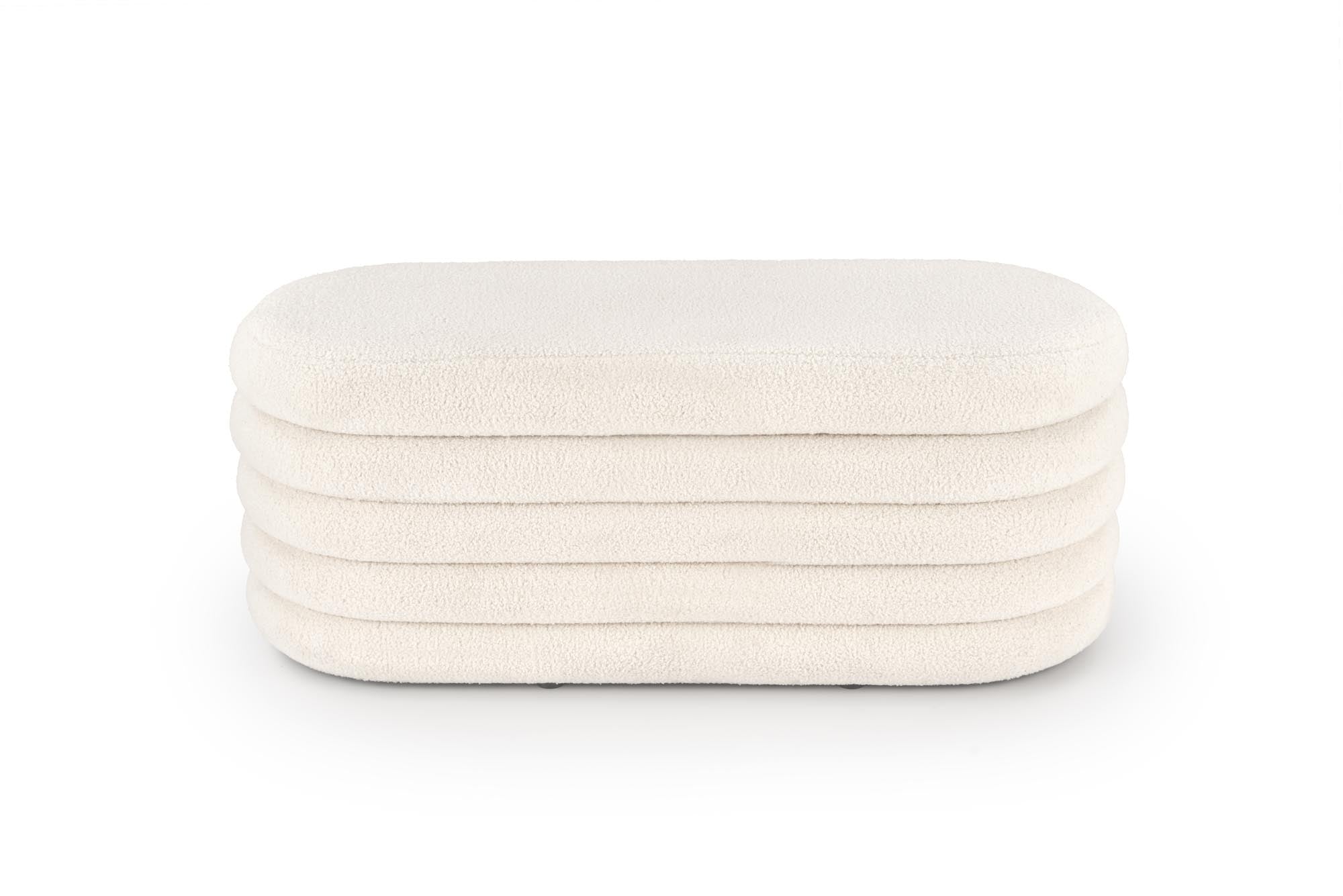 Halmar Panca con contenitore in tessuto Bliss Crema
