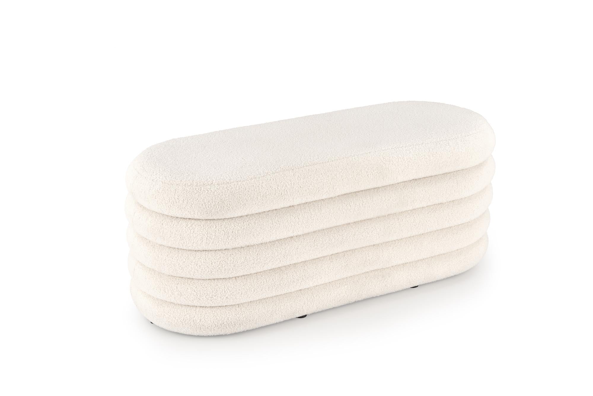 Halmar Panca con contenitore in tessuto Bliss Crema