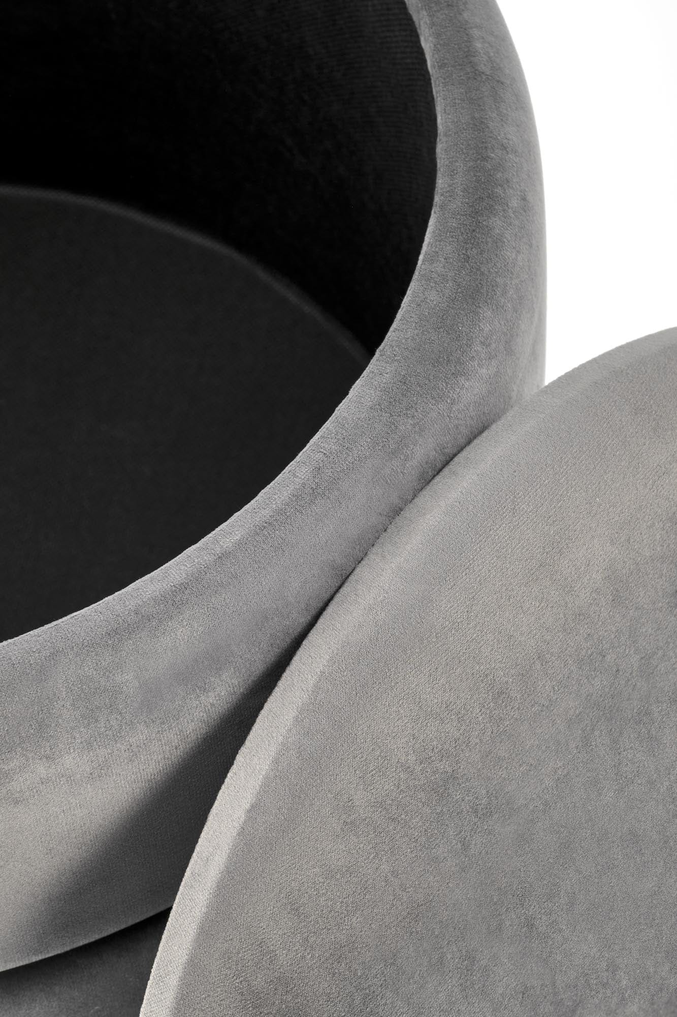 Halmar Pouf con contenitore in tessuto Minty Grigio