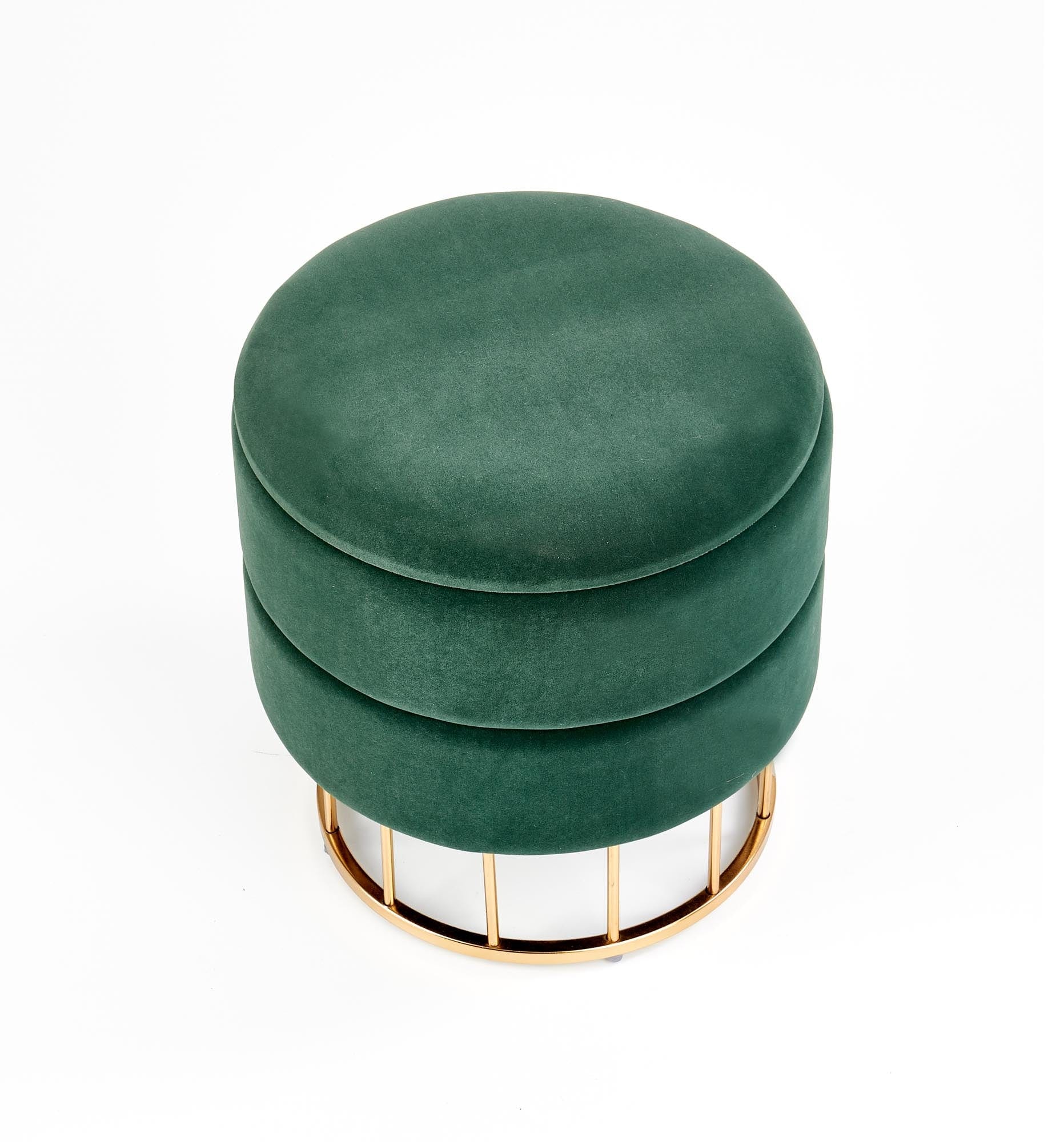 Halmar Pouf con contenitore in tessuto Minty Verde