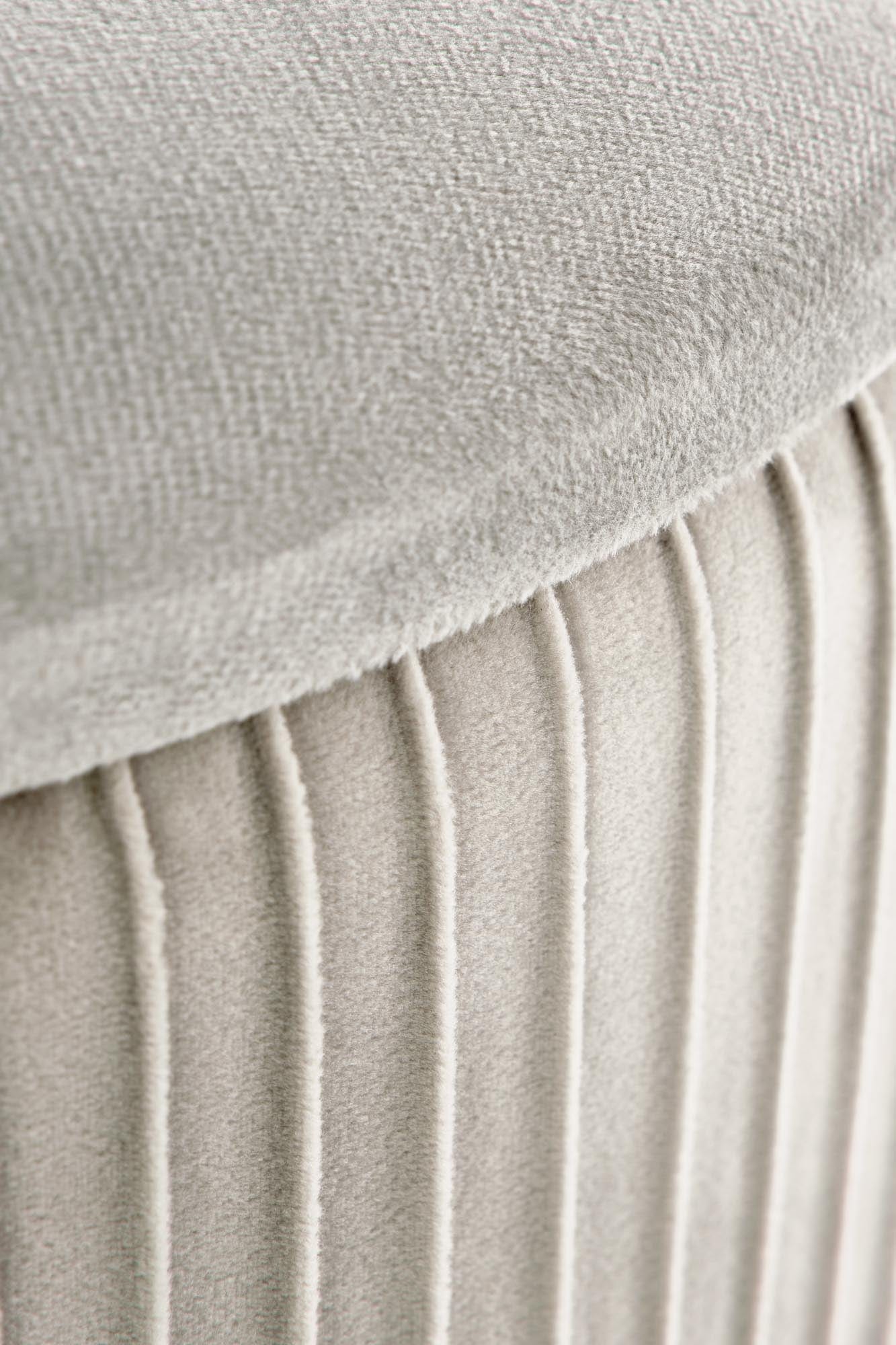 Halmar Pouf con contenitore in velluto Cricket Grigio