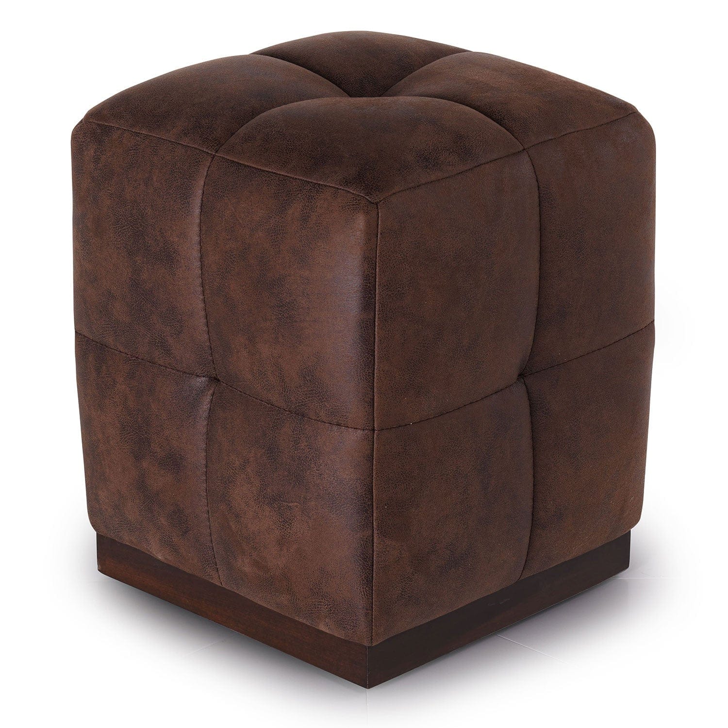 Pouf in ecopelle Chocolate Marrone (2)
