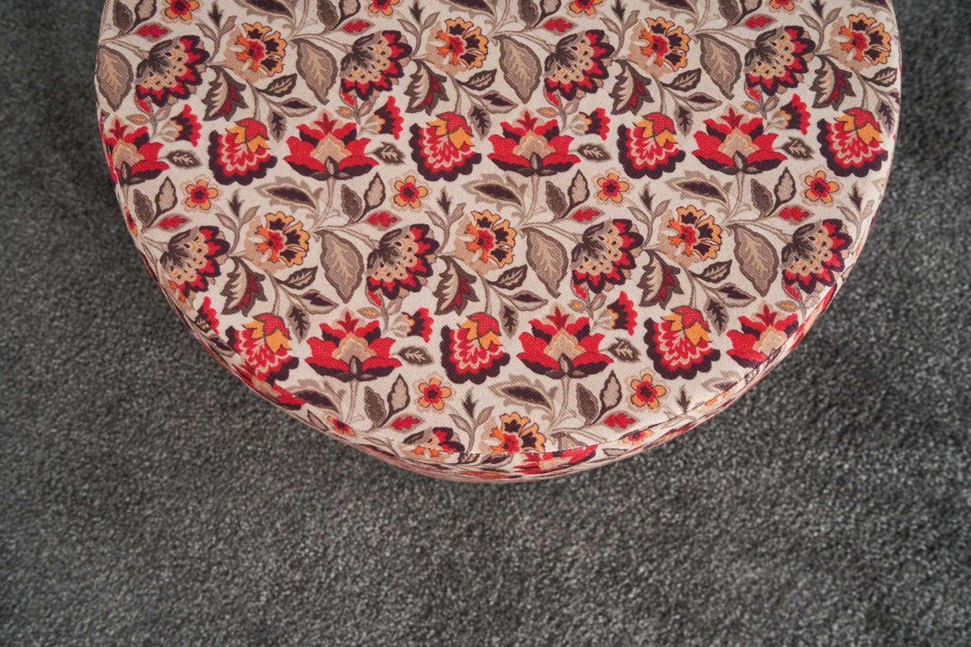 Pouf in tessuto Alya Round Multicolore (1)