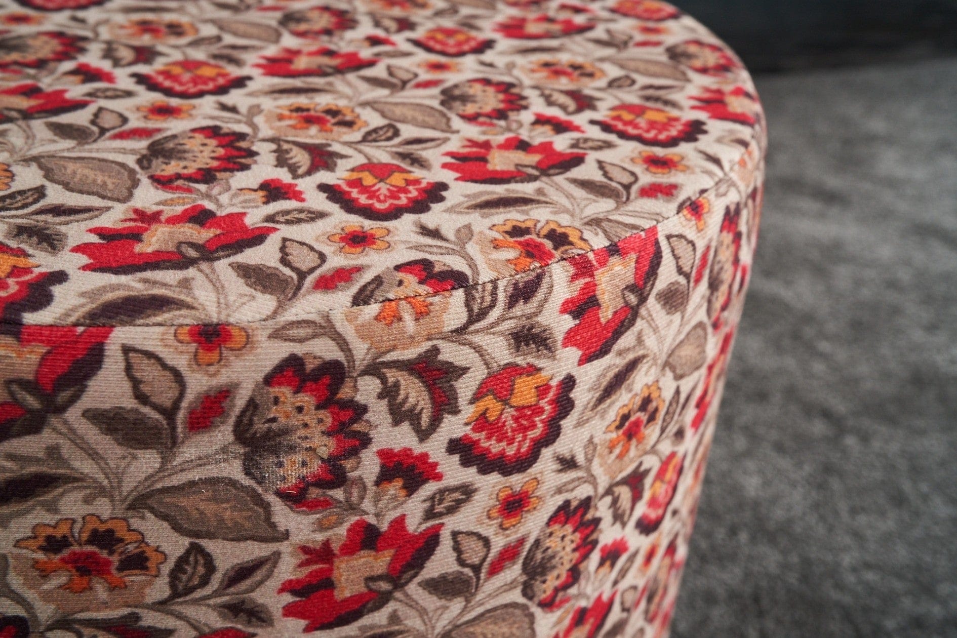 Pouf in tessuto Alya Round Multicolore (2)