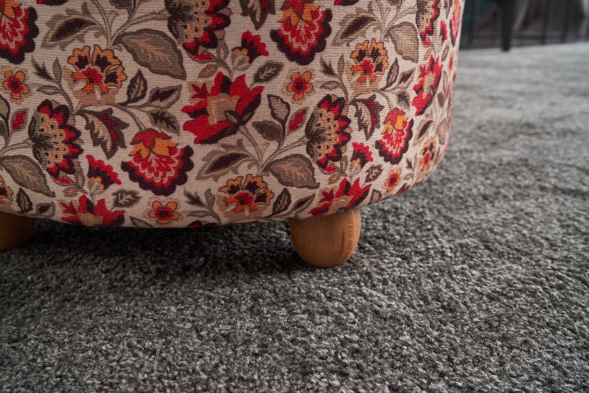 Pouf in tessuto Alya Round Multicolore (3)