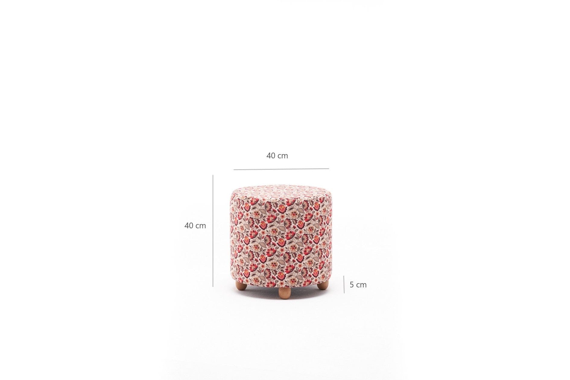 Pouf in tessuto Alya Round Multicolore (5)