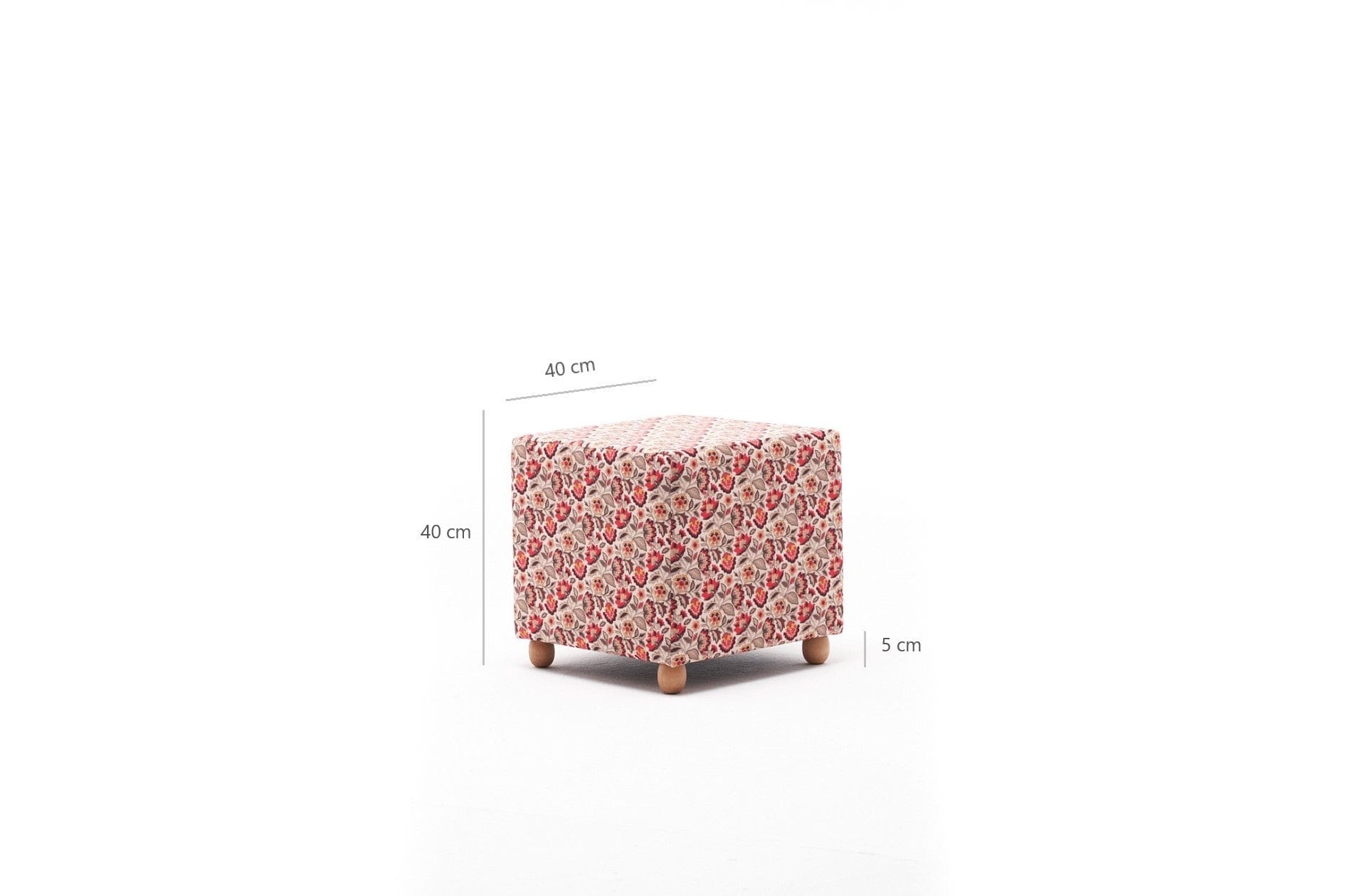 Pouf in tessuto Alya Square Multicolore (5)