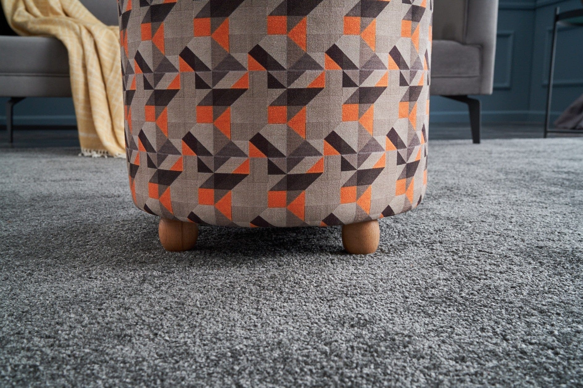 Pouf in tessuto Bade Multicolore (3)