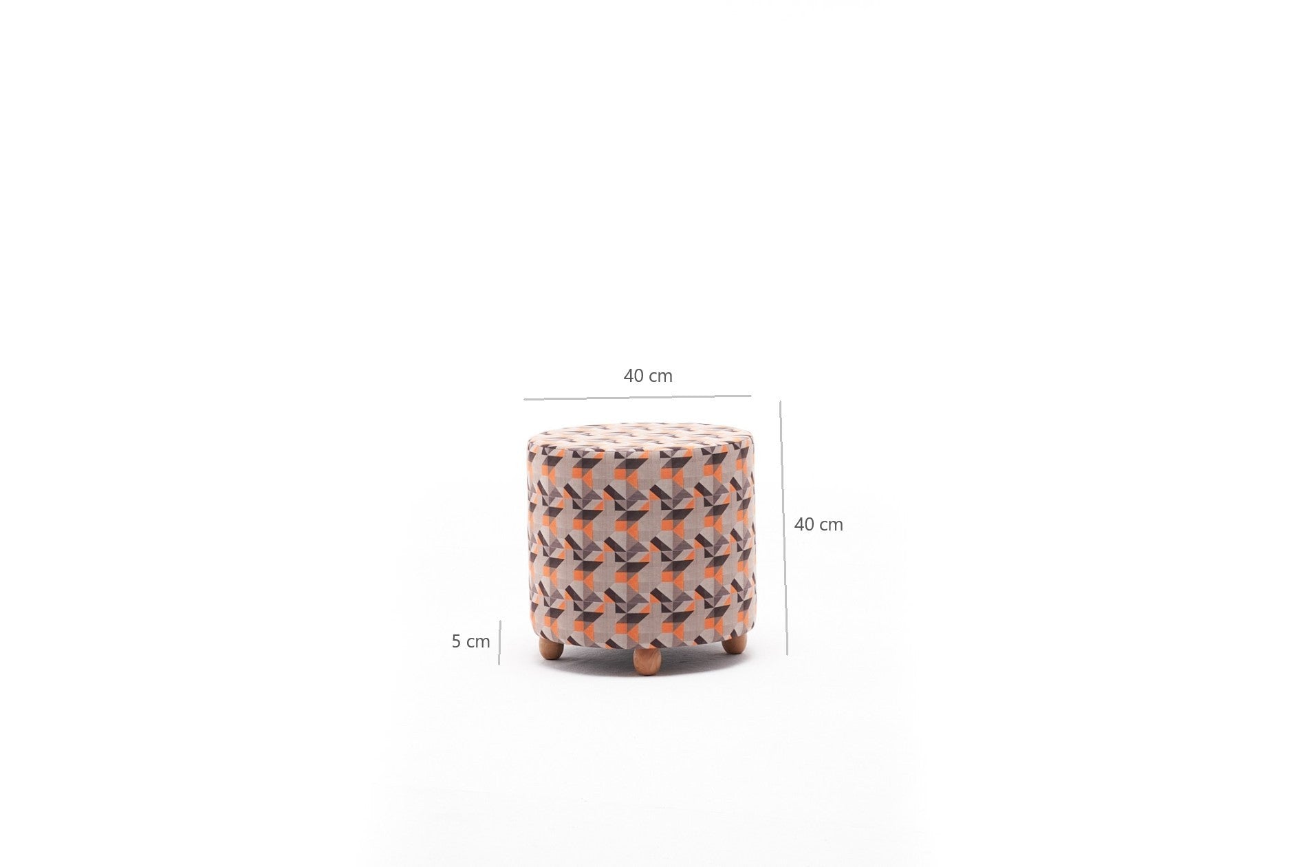 Pouf in tessuto Bade Multicolore (5)
