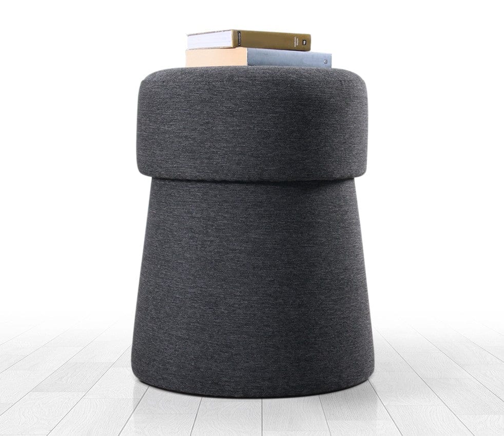 Pouf in tessuto Beans Grigio (1)