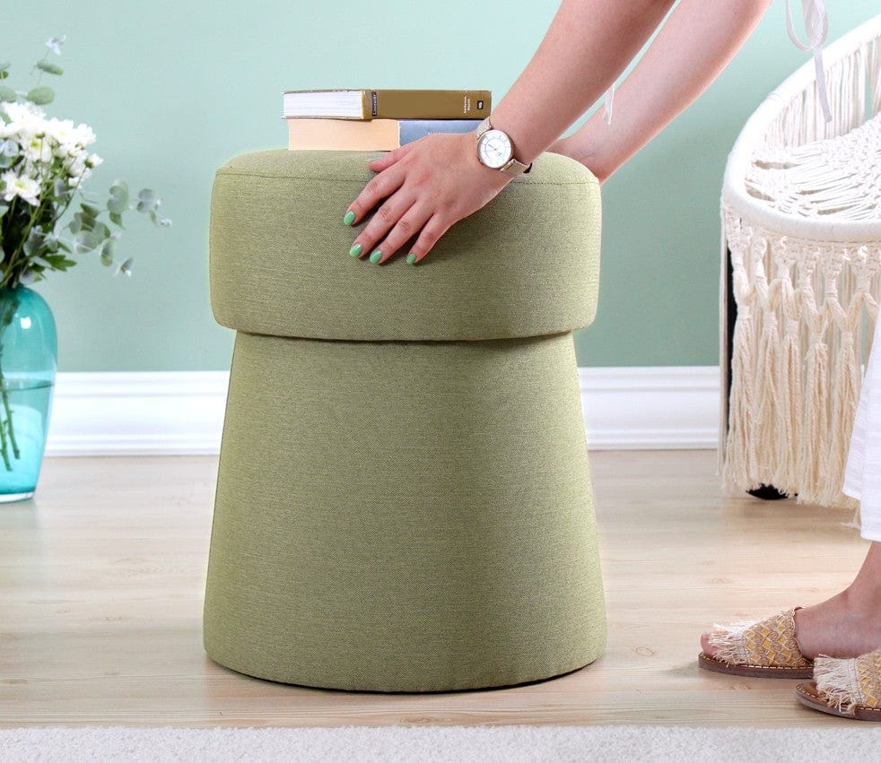 Pouf in tessuto Beans Verde (2)