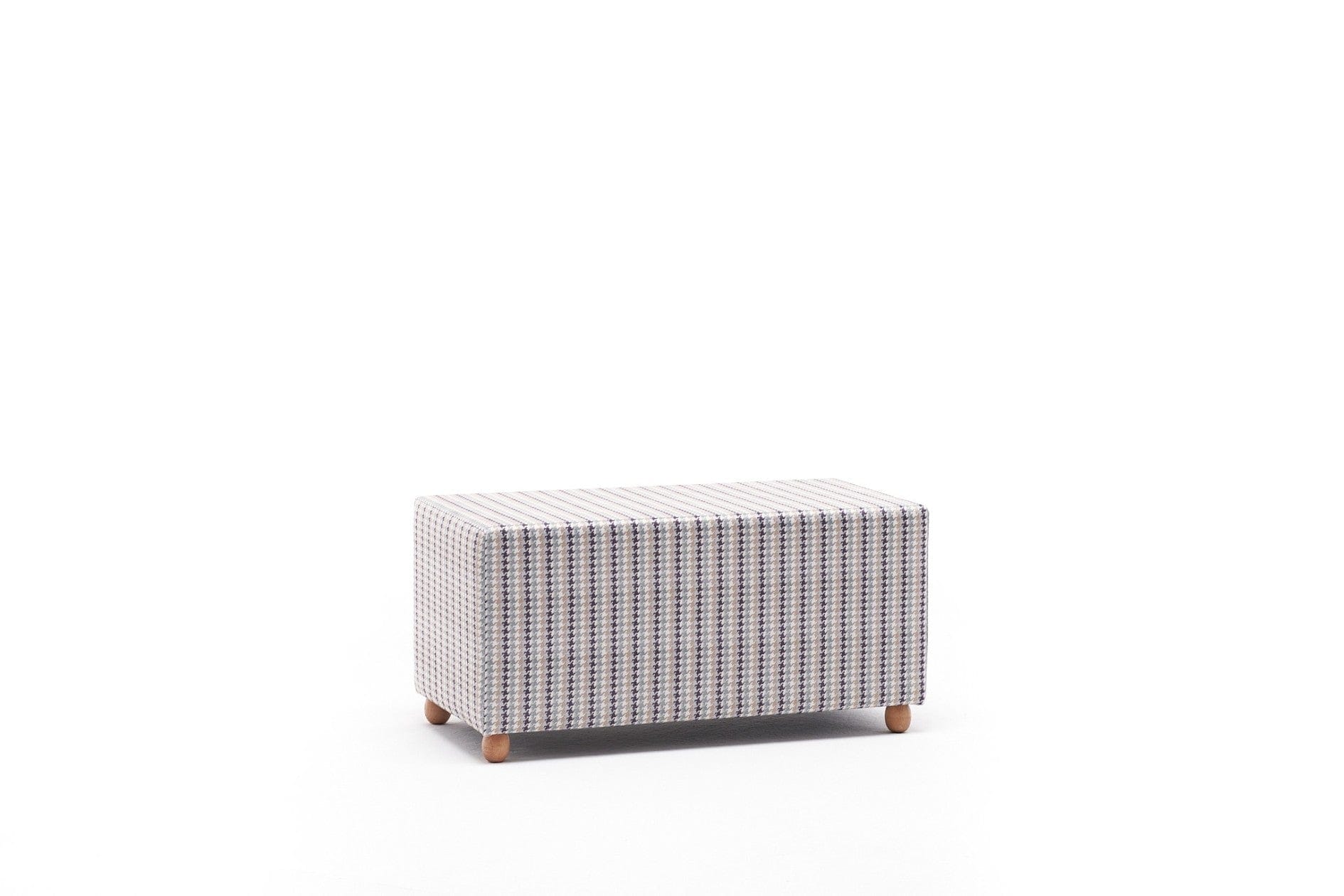 Pouf in tessuto Berta Rectangle Multicolore (4)