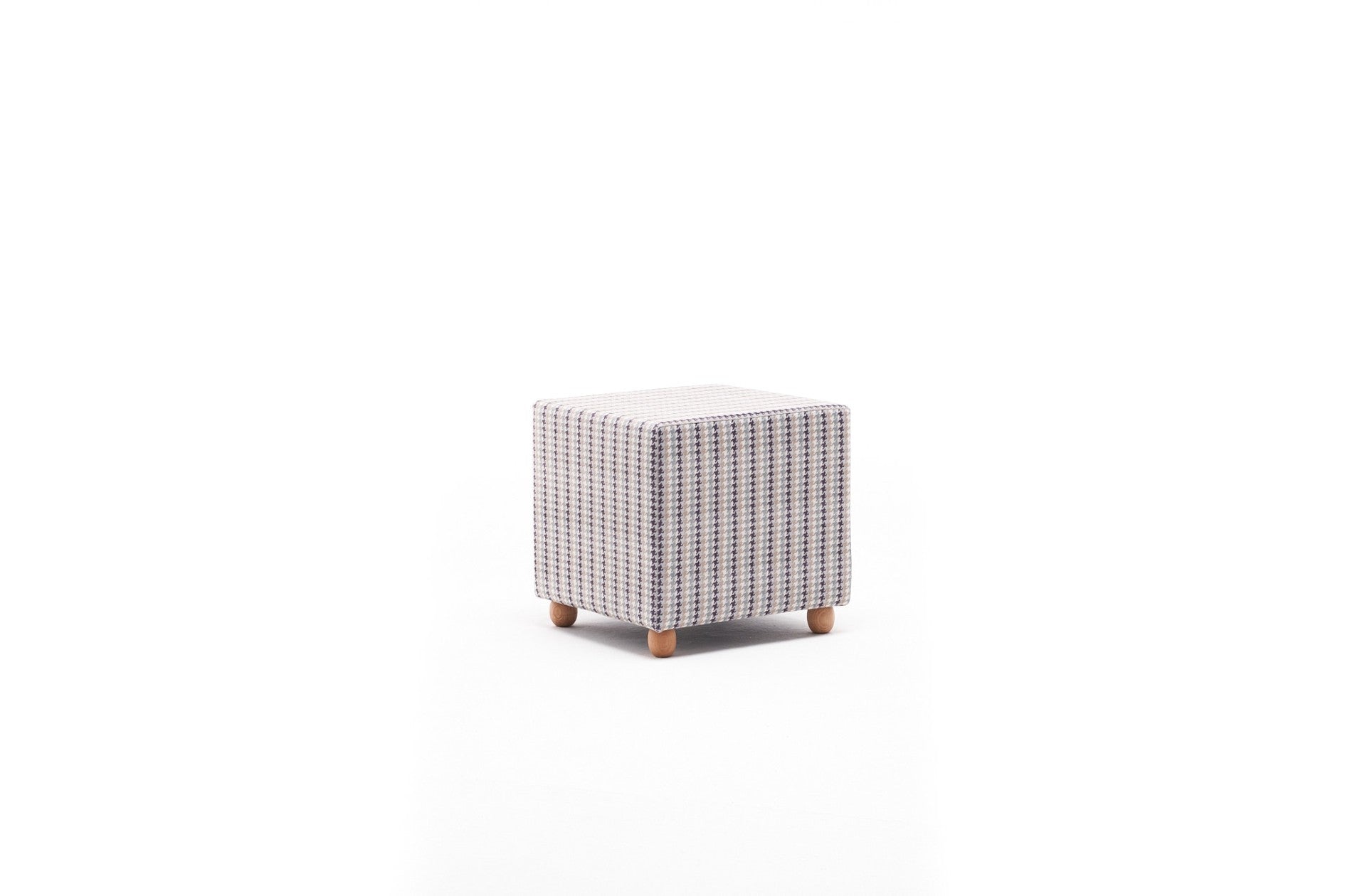Pouf in tessuto Berta Square Multicolore (4)