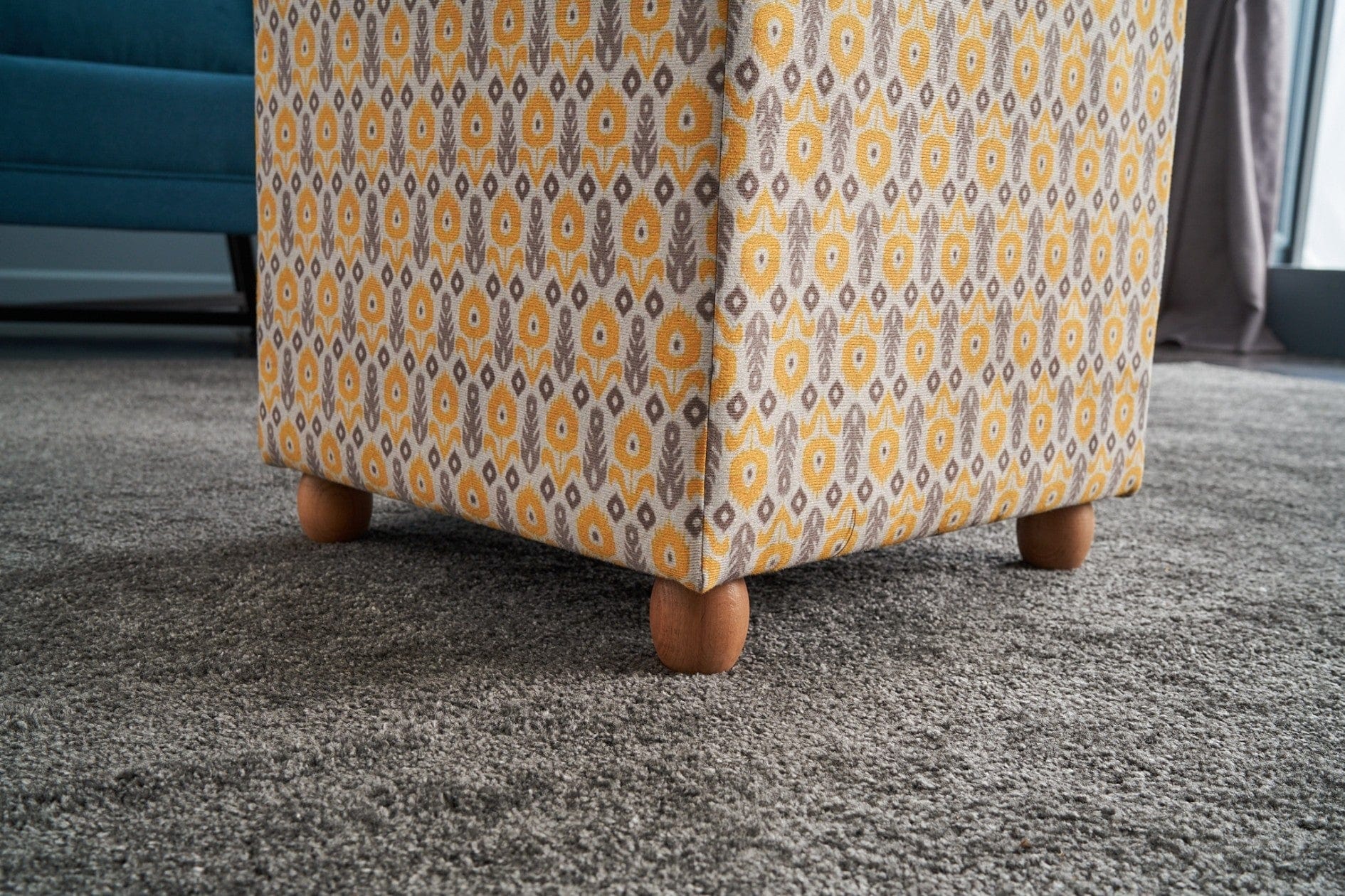 Pouf in tessuto Bianca Square Multicolore (2)