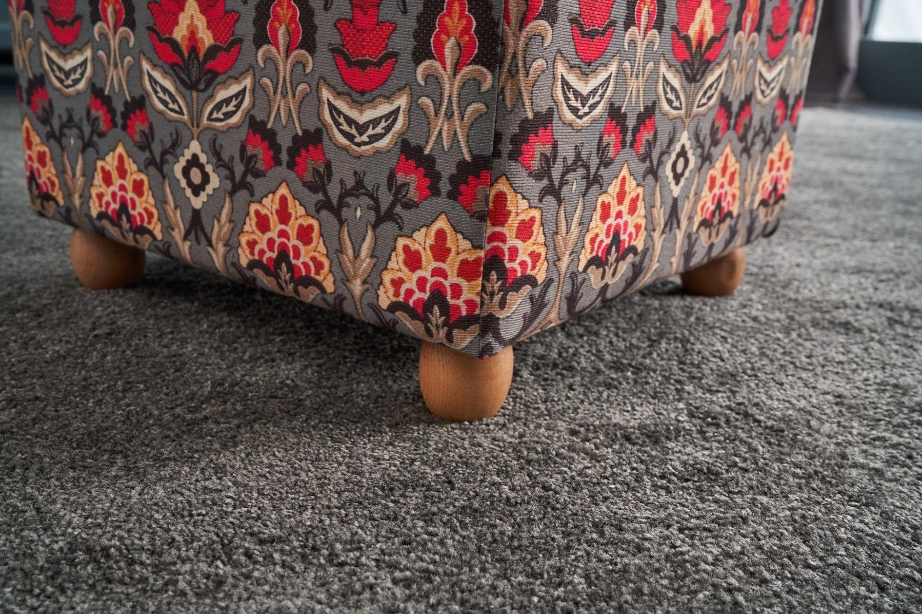Pouf in tessuto Bonita Square Multicolore (2)