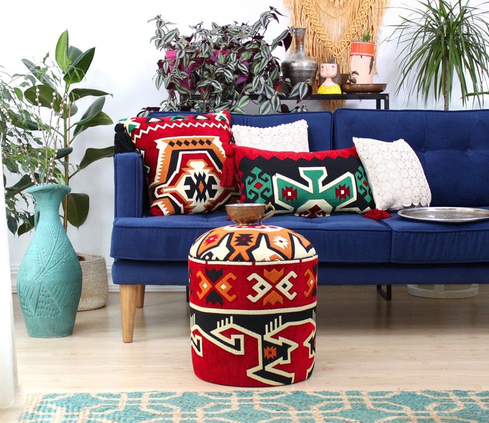 Pouf in tessuto Bozok Patch I Multicolore (2)
