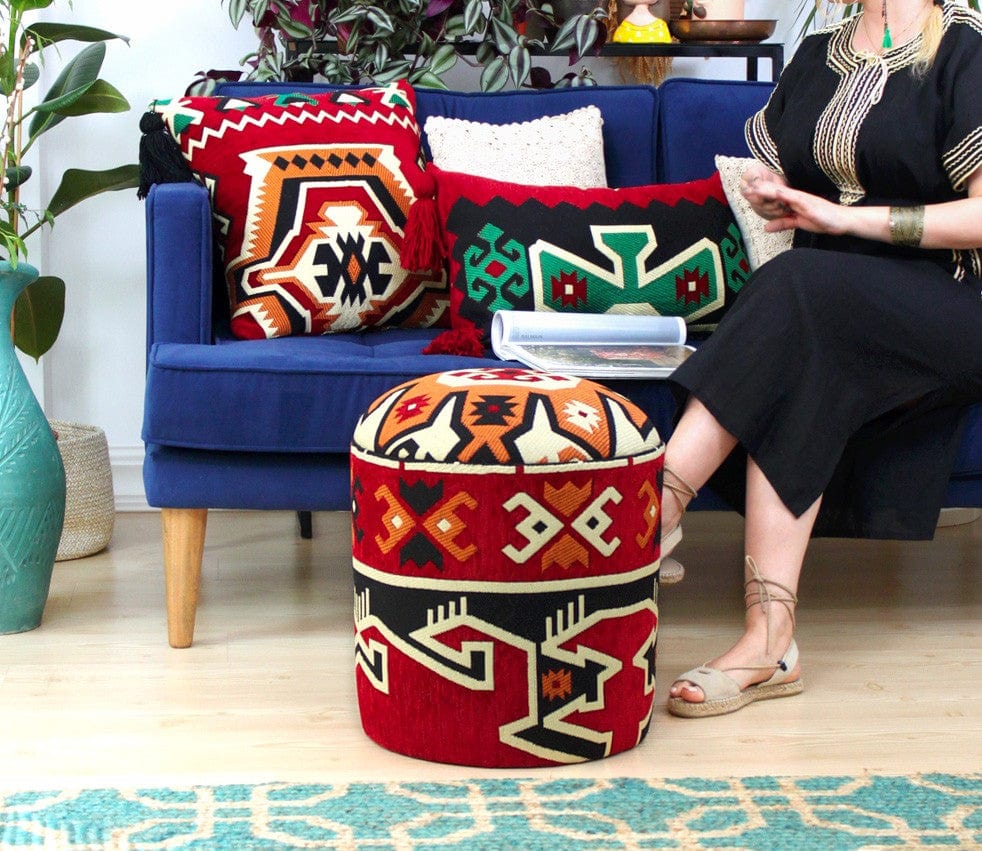 Pouf in tessuto Bozok Patch I Multicolore (3)