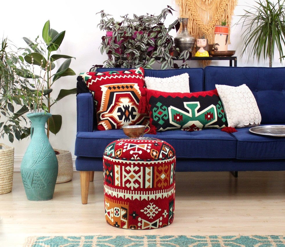 Pouf in tessuto Bozok Patch II Multicolore (2)