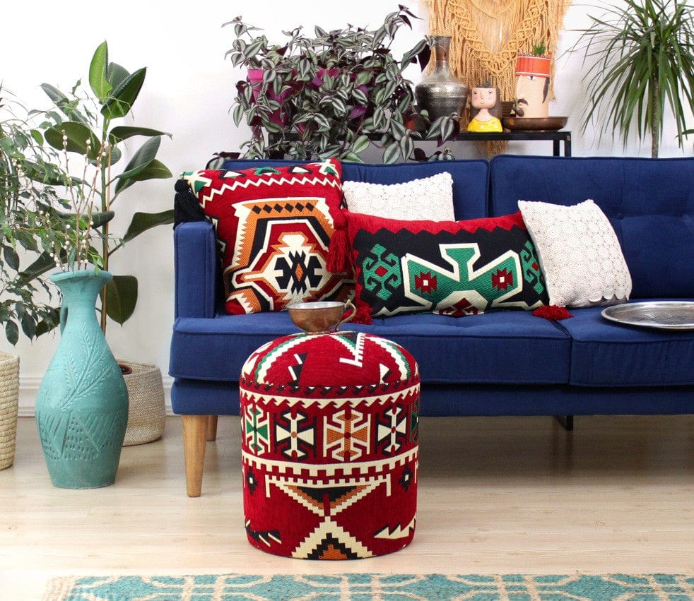 Pouf in tessuto Bozok Patch III Multicolore (2)