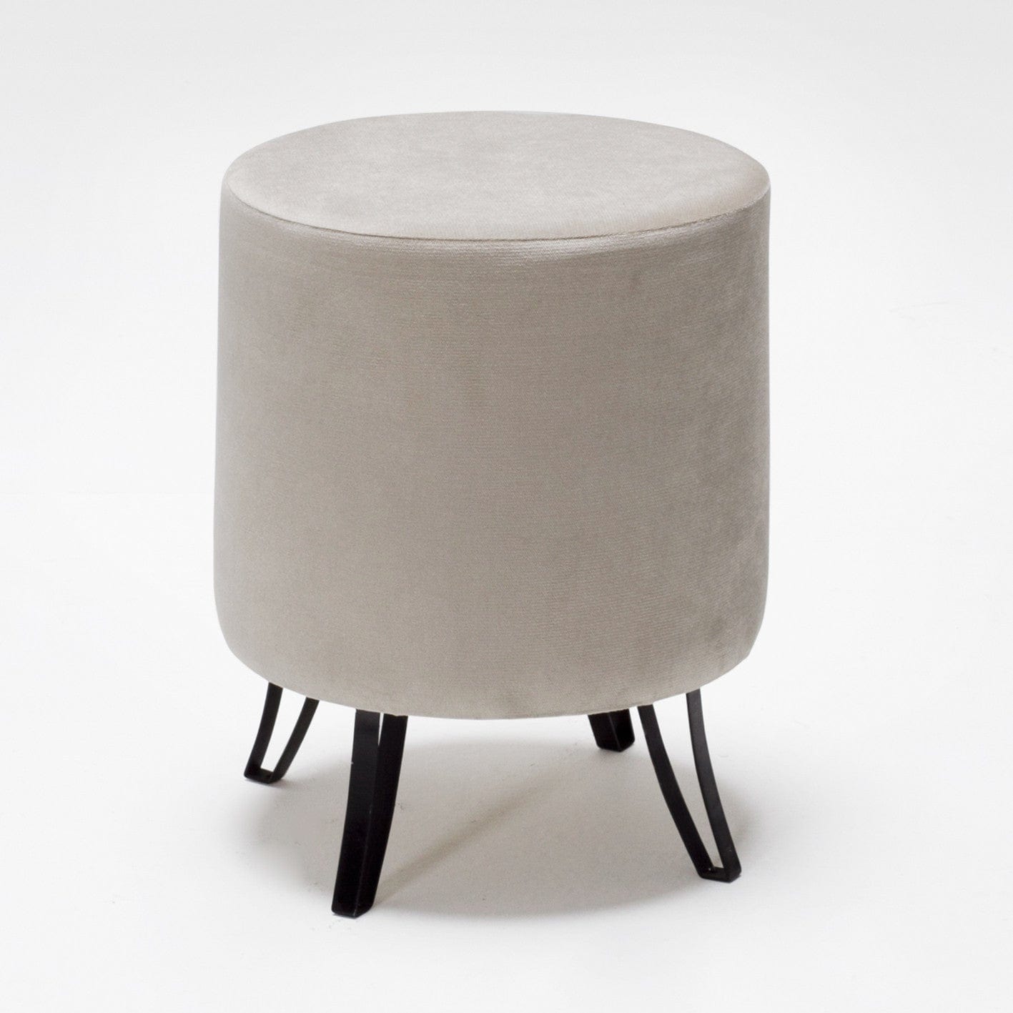 Pouf in tessuto Carmen Crema