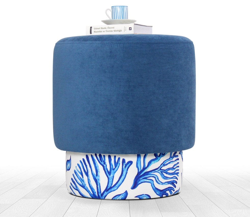 Pouf in tessuto Colyos Multicolore (1)