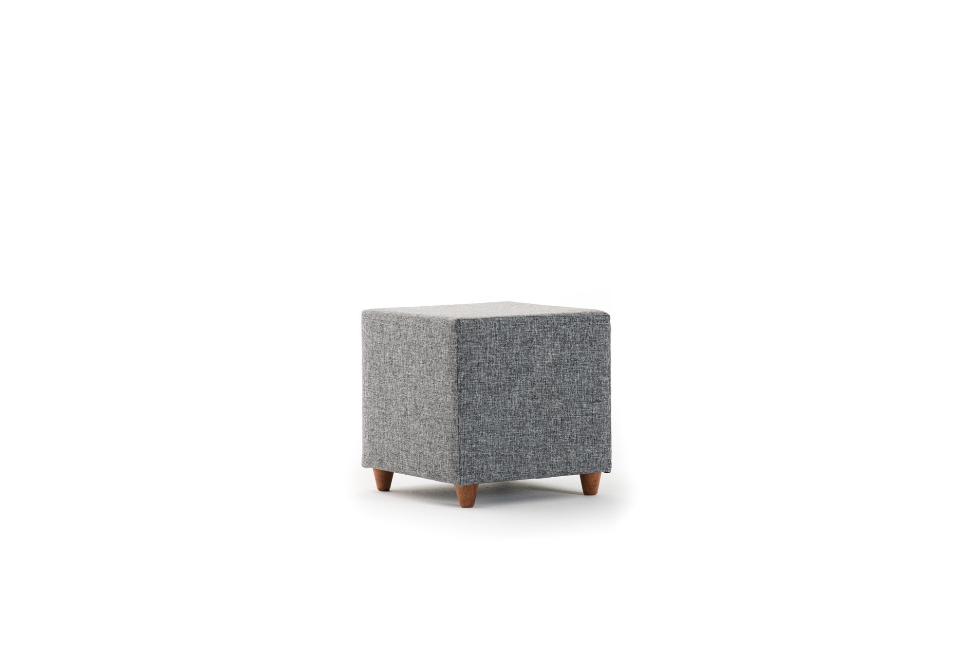 Pouf in tessuto Daisy Grigio (6)