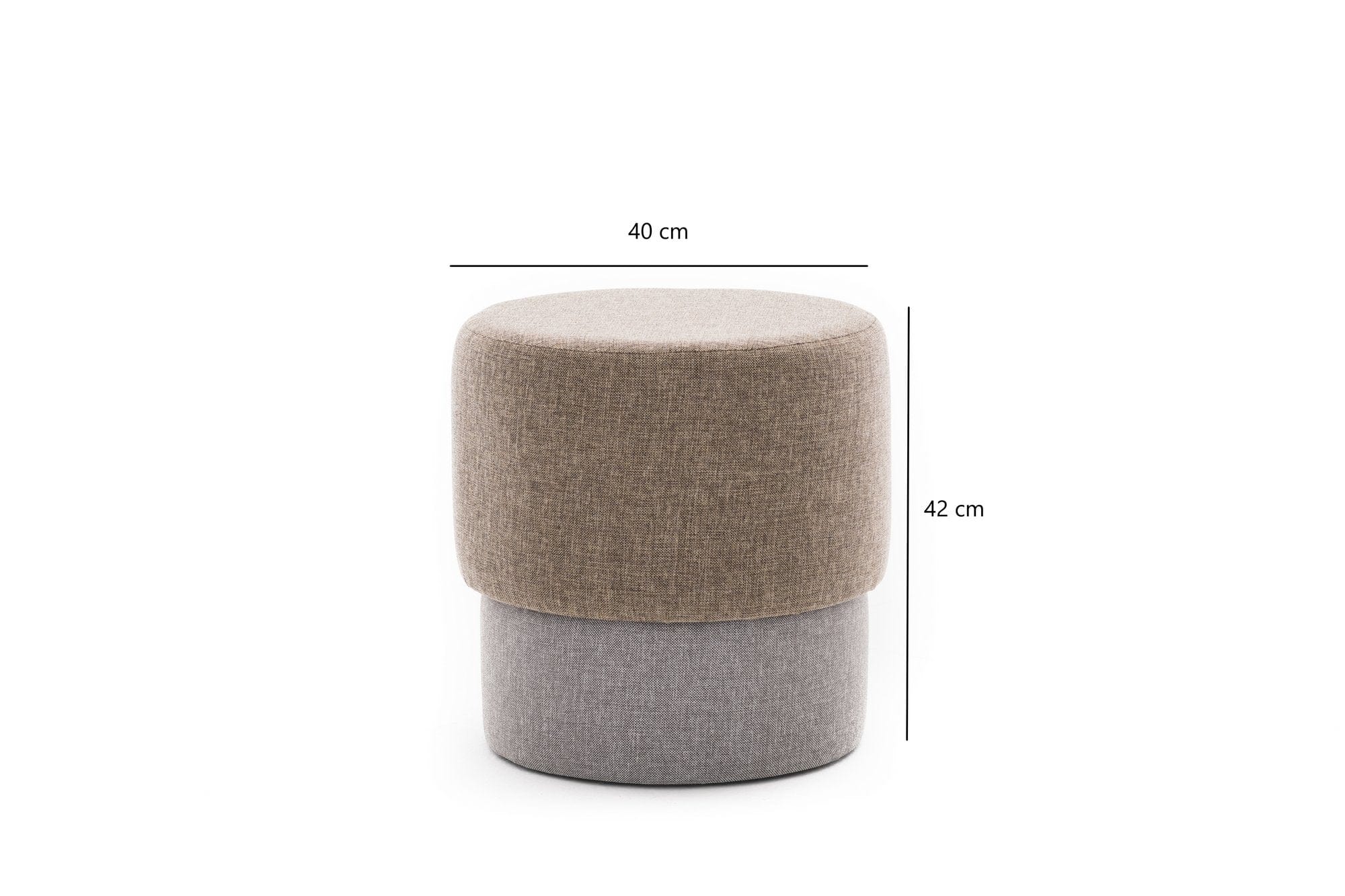 Pouf in tessuto Felix Marrone (3)