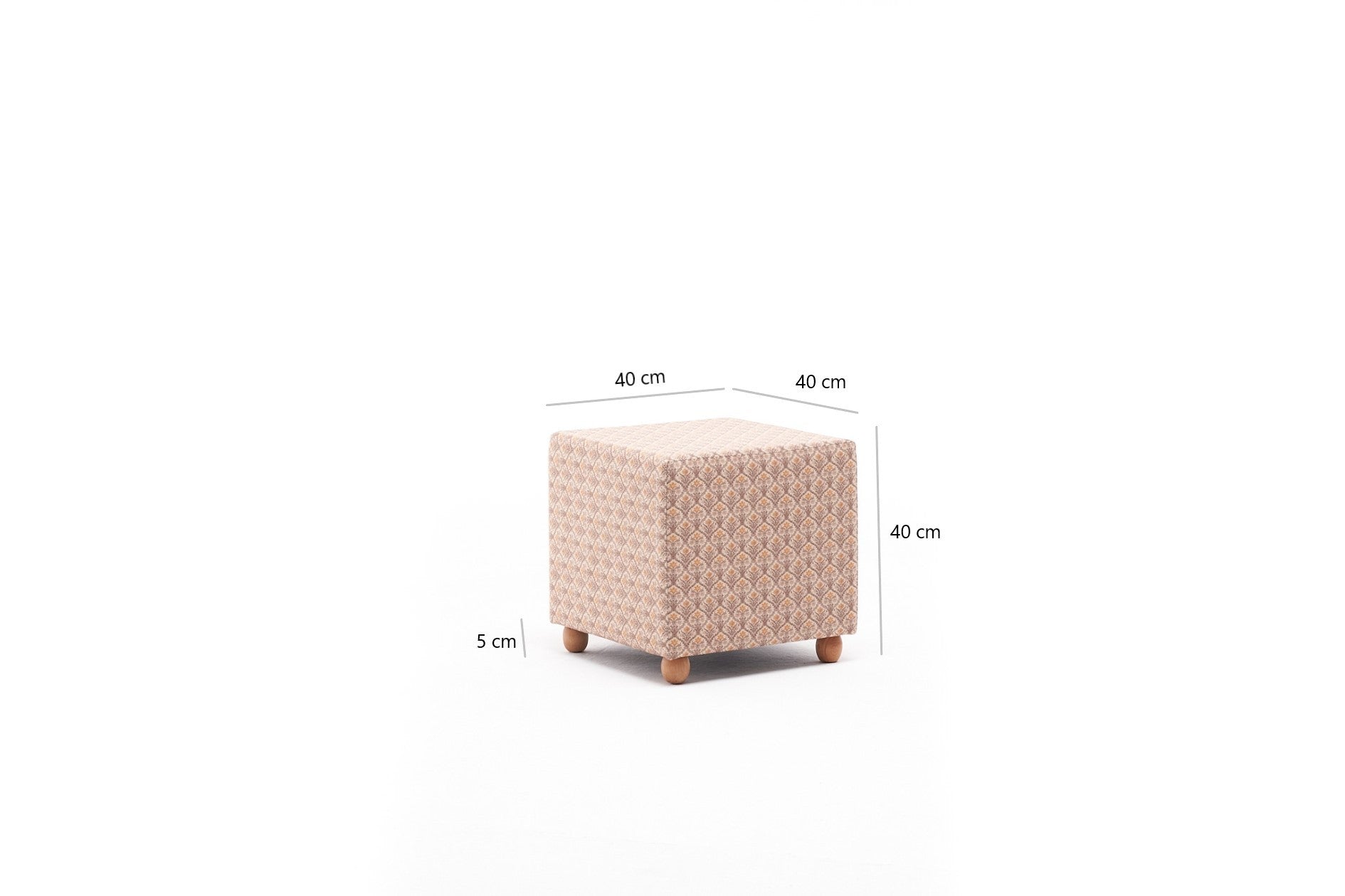 Pouf in tessuto Flora Multicolore (6)